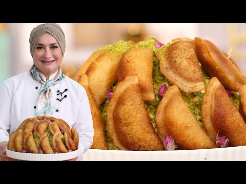 أنجح عجينة قطايف بحشوة القشطة والمكسرات | منال العالم