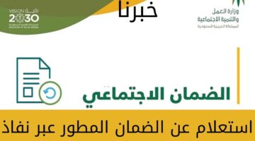 "وزارة الموارد البشرية" توفر رابط استعلام عن الضمان المطور عبر نفاذ الوطني 1445 وشروط الاستحقاق