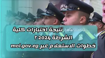 وزارة الداخلية تعلن عن موعد ورابط الاستعلام عن نتيجة اختبارات كلية الشرطة 2024