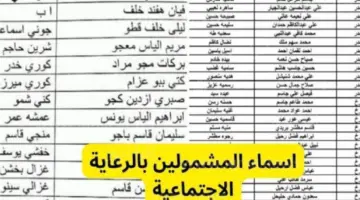 كيفية الاستعلام عن أسماء المشمولين في الرعاية الاجتماعية 2023 الوجبة الأخيرة؟