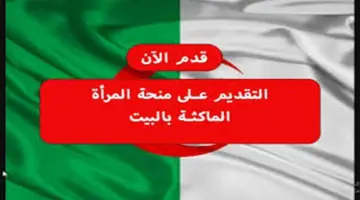 رابط التقديم في منحة المرأة الماكثة في البيت 2024 بالجزائر الشروط وخطوات التسجيل
