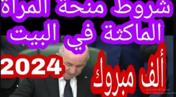 ما هي شروط منحة المرأة الماكثة بالبيت 2024 وآلية التسجيل؟ .. الحكومة الجزائرية تكشف التفاصيل