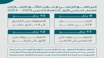 "رسميًا" الموعد النهائي لظهور نتائج اختبارات الفصل الدراسي الأول بالإمارات عبر هذا الرابط 2024