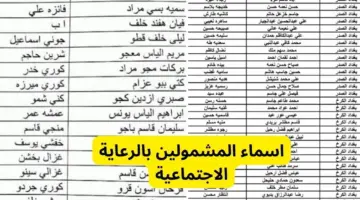 لينك كشوفات PDF استعلام اسماء المشمولين بالرعاية الاجتماعية بالعراق عبر الموقع الإلكتروني