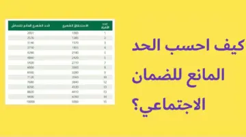 كيف احسب الحد المانع للضمان الاجتماعي 1445 عبر الحاسبة التقديرية للبرنامج؟