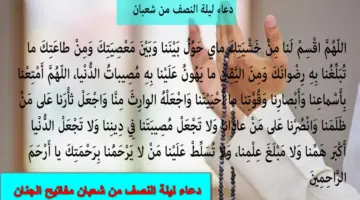 هُنا الآن.. أفضل دعاء ليلة النصف من شعبان مفاتيح الجنان لفك الكرب وزيادة الرزق وقضاء الحاجة