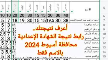 أعرف نتيجتك .. رابط نتيجة الشهادة الاعدادية محافظة أسيوط 2024 بالاسم فقط