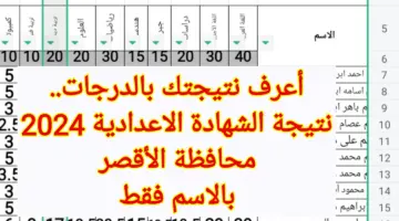 هُنا.. رابط نتيجة الشهادة الاعدادية محافظة الأقصر 2024 بالاسم فقط luxor.gov.eg