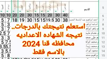 استعلم نتيجتك بالدرجات.. رابط نتيجه الشهاده الاعداديه محافظه قنا 2024 بالاسم فقط
