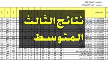 وزارة التربية العراقية تعلن نتائج الثالث متوسط الدور الأول لكل المحافظات في عموم العراق 2024