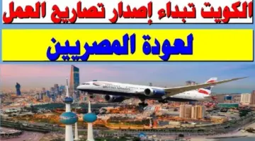 "عاجل" .. هيئة شؤون الإقامة تعلم عن بدء استخراج تصاريح العمل للمصريين بالكويت