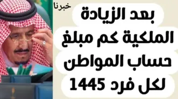 كم مبلغ حساب المواطن لكل فرد بالزيادة الملكية 1445 وطريقة احتساب الدعم المستحق؟