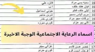 عاجل .. رابط الاستعلام عن أسماء المشمولين بالرعاية الاجتماعية بالعراق الوجبة الأخيرة 