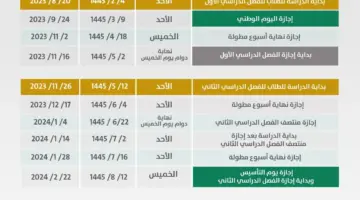 هنا.. موعد بداية تقويم الفصل الدراسي الثالث 1445 في السعودية