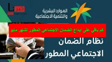 كم باقي على ايداع الضمان الاجتماعي المطور لشهر مايو؟ .. وزارة الموارد البشرية السعودية تُجيب