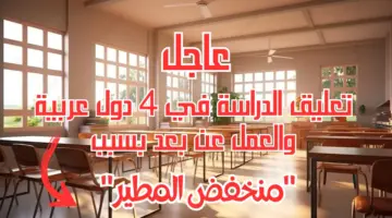 تعليق الدراسة رسميا اليوم في 4 دول عربية والعمل عن بعد بسبب "منخفض المطير"