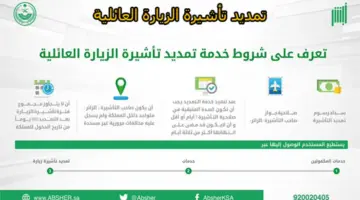 "الجوازات" توضح كيفية تمديد تأشيرة زيارة عائلية عبر أبشر .. والشروط الخاصة بها