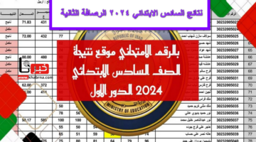 استعلم الآن .. نتائج السادس الابتدائي 2024 الرصافة الثانية الدور الاول تحميل ملفات النجاح pdf