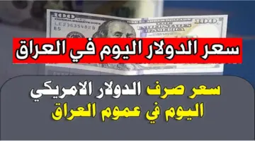 كم سعر 100 دولار في العراق اليوم الأربعاء 29 مايو 2024؟ " بورصة الكفاح" توضح