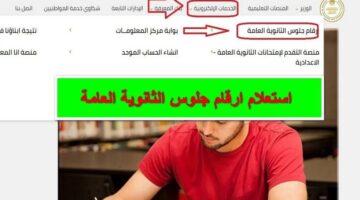 الاستعلام عن رقم جلوس الثانوية العامة 2024 عبر موقع وزارة التربية والتعليم