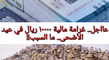 عاجل.. غرامة مالية 10000 ريال في عيد الاضحى لهذه الفئة في السعودية