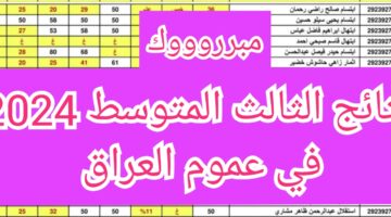 "Epedu.gov.iq" نتائج الثالث متوسط 2024 القادسية الدور الأول