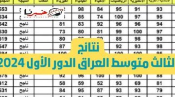 "من هنا".. رابط الاستعلام عن نتائج الثالث متوسط العراق الدور الأول 2024 عبر موقع نتائجنا الوزاري برقم المقعد عموم المحافظات