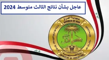 "تليجرام وزارة التربية العراقية" نتائج الثالث متوسط 2024 موقع نتائجنا results.mlazemna.com كل المحافظات
