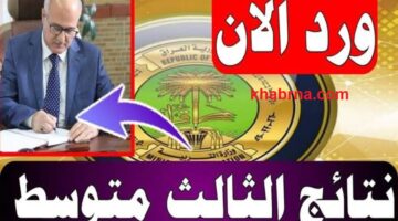 عاجل من وزارة التعليم العراقية .. جاري إعلان نتائج الثالث متوسط لعام 2024 عبر الرابط الرسمي الآن