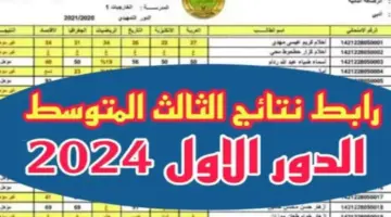 رابط رسمي.. استخراج نتائج الثالث متوسط 2024 دور اول العراق موقع نتائجنا