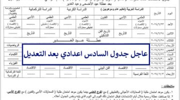 "انتهاء العطلة".. جدول امتحانات السادس اعدادي الجديد 2024 بعد التعديل الدور الأول