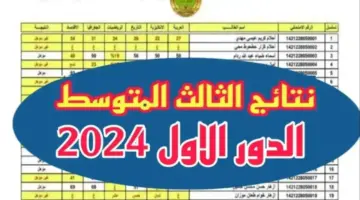 "بعد الانتهاء من مرحلة التصحيح" .. الإعلان عن موعد نتائج الثالث متوسط 2024 الدور الأول عبر موقع نتائجنا
