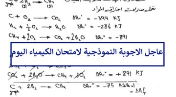 عاجل.. اجوبة نموذجية كيمياء السادس اعدادي 2024 الدور الأول وتوزيع الدرجات