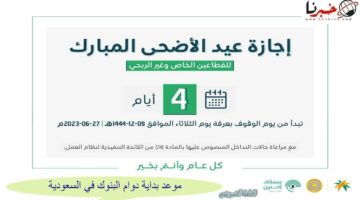 "بعد عيد الأضحى" موعد عمل البنوك في السعودية 1445.. البنك المركزي يوضح