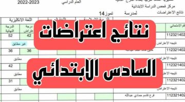 نتائج اعتراضات السادس الابتدائي 2024 الدور الاول وزارة التربية.. طلعها PDF في الحال