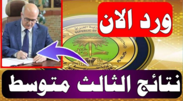 NOW نتائج الثالث المتوسط 2024 الدور الأول جميع المحافظات بالرقم الأمتحاني رابط مباشر نتائجنا results.mlazemna.com