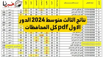 موقع نتائجنا PDF نتائج الثالث المتوسط 2024 في العراق ملازمنا mlazemna وزارة التربية العراقية