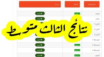 “نتائجنا PDF” أعرف نتائج الثالث المتوسط دور اول العراق وموعد صدورها بكافة المحافظات
