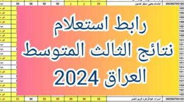 "كشوفات PDF".. نتائج الثالث المتوسط موقع نتائجنا 2024 الدور الأول عموم المحافظات