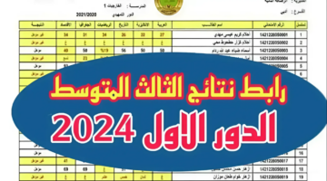 "برابط رسمي".. الاستعلام عن نتائج الثالث متوسط 2024 بالعراق بجميع محافظات