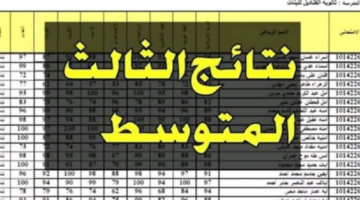 موقع نتائجنا نتائج الثالث متوسط 2024 دور أول في العراق جميع المحافظات