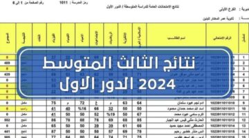 "استعلم الآن" نتائج الثالث متوسط 2024 البصرة موقع نتائجنا "ملازمنا" والوزراة