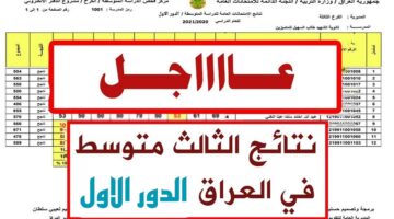 وزارة التربية العراقية.. رابط نتائج الثالث متوسط 2024 المثنى الدور الأول كشوفات pdf بالرقم الامتحاني