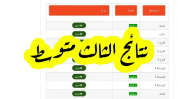 نتائج الثالث متوسط 2024 الدور الأول pdf جميع المحافظات موقع نتائجنا "ملازمنا" والوزارة