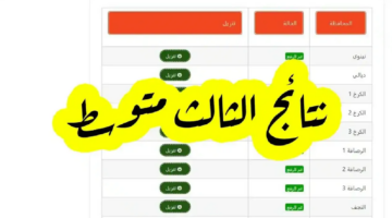 نتائج الثالث متوسط 2024 ملازمنا جميع المحافظات بالعراق دور أول