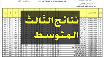 "الآن الاستعلام بالاسم فقط" نتائج الثالث متوسط 2024 الدور الأول ونسب نجاح مرتفعة