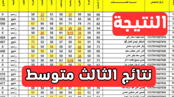 "LINK مباشر results.mlazemna" رابط نتائج الثالث متوسط الرصافة الاولى والثانية والثالثة برقم الجلوس والاسم