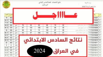 نتيجة الاعتراضات ظهرت.. نتائج السادس الابتدائي 2024 الدور الأول عموم محافظات العراق