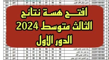 رابط نتائج الصف الثالث المتوسط في العراق 2024 للدور الأول عبر موقع نتائجنا "ملازمنا" بخطوات سهلة