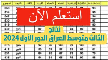 نتائج الصف الثالث المتوسط 2024 في العراق كيفية الاستعلام وأحدث التفاصيل
